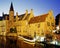 Canalside buildings, Bruges.