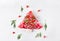 Canape, Christmas tree, with salami