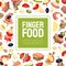 Canape and Finger Food Banner Design Vector Template