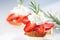 Canape with strawberries