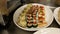 Canapes preparation in the kitchen