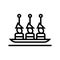 canapes snack line icon vector illustration