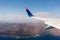 Canary Islands mountain landscape under airplane wing