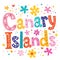 Canary Islands vector lettering decorative type