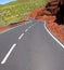 Canary Islands winding road curves in mountain