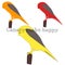 Canary make happy. Icon bird