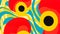 Canary Yellow and Poppy Red Retro Pop Art Pattern Abstract Design