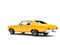Canary yellow restored vintage muscle car - rear view