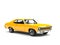 Canary yellow restored vintage muscle car - studio shot