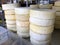 Canastra Cheese on the shelf of a store in Central Market of Belo Horizonte, Minas Gerais, Brazil