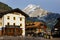 CANAZEI, ITALY - 27, MAY, 2023: Traditional architecture of Canazei resort. Trentino, Italy.