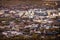 Canberra, Australia - June 26, 2019: Canberra city lights at dusk photo taken from the Telstra Tower