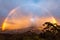 Canberra City Winter Morning Rainbow Australia