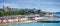 Cancale view, city in north of France known for oyster farming, Brittany