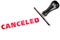 Cancel canceled stamp