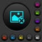 Cancel image operations dark push buttons with color icons