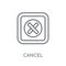 Cancel linear icon. Modern outline Cancel logo concept on white