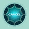 Cancel magical glassy sunburst blue button sky blue background