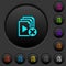 Cancel playlist dark push buttons with color icons