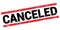 CANCELED text on black-red rectangle stamp sign