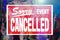 Cancelled event announcement