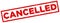 cancelled grunge stamp icon vector red