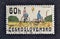 Cancelled postage stamp printed by Czechoslovakia, that shows Penny Farthing and Tricycle