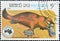 Cancelled postage stamp printed by Laos, that shows Platypus Ornithorhynchus anatinus