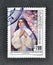 Cancelled postage stamp printed by Peru, that shows Portrait of Saint Rose of Lima