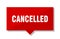 Cancelled red tag