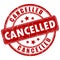 Cancelled rubber stamp