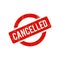 Cancelled stamp. cancelled square grunge sign. vector element icon in red color with rustic effect