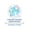 Cancer-caused amputation concept icon