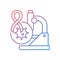 Cancer clinical trials gradient linear vector icon