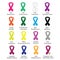 Cancer color ribbons campaign vector