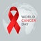 Cancer day concept. World awareness ribbon of cancer. Preventive health care vector banner