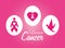 Cancer design over pink background vector illustration