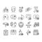 Cancer different organs line black icons set. Oncology. Medical diagnostic. Isolated vector elements. Outline pictograms