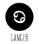 Cancer hand drawn Zodiac sign