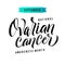 Cancer hope. Ovarian Cancer Awareness Label. Vector Tamplate with Teal Ribbon - Symbol of Cancer Fight