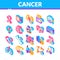 Cancer Human Disease Isometric Icons Set Vector