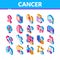 Cancer Human Disease Isometric Icons Set Vector