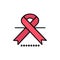 Cancer, Oncology, Ribbon, Medical  Flat Color Icon. Vector icon banner Template