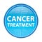 Cancer Treatment floral blue round button