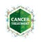 Cancer Treatment floral plants pattern green hexagon button