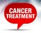 Cancer Treatment Red Bubble Background