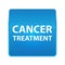 Cancer Treatment shiny blue square button