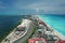 Cancun aerial view