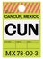 Cancun airport luggage tag