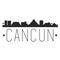 Cancun Mexico. City Skyline. Silhouette City. Design Vector. Famous Monuments.